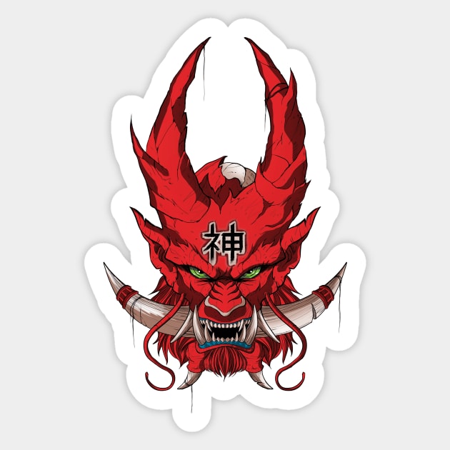 Kami Oni Sticker by Jose ElLargo